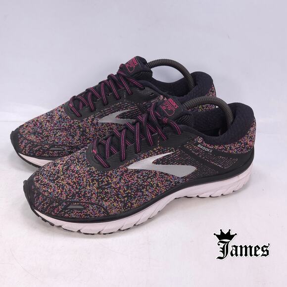 Brooks Adrenaline GTS 18 Athletic Running Shoe Womens Size 10 1202681B687 Black - Picture 1 of 10